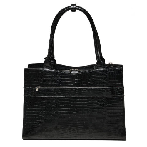 extravagante laptpptasche croco schwarz damen von socha 15.6 zoll