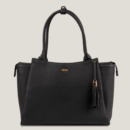 exklusive ledertasche 17 zoll von socha schwarz