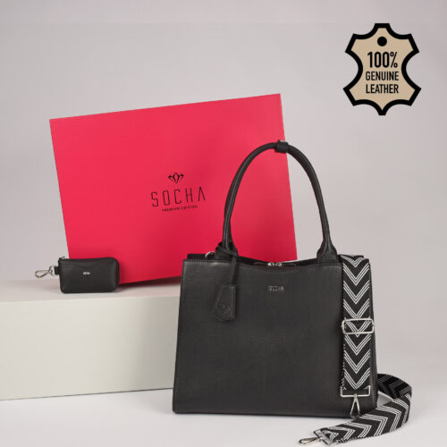 elegante ledertasche in geschenkbox von socha