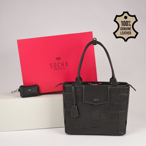exklusive ledertasche helena in roter geschenkbox von socha